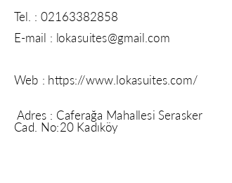 Loka Suites iletiim bilgileri